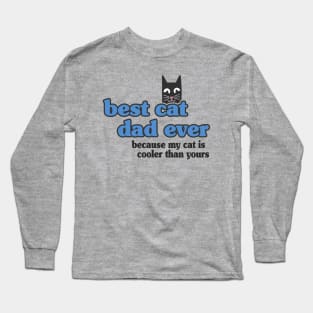 Best Cat Dad Ever Retro Vintage Daddy Gift Cats Long Sleeve T-Shirt